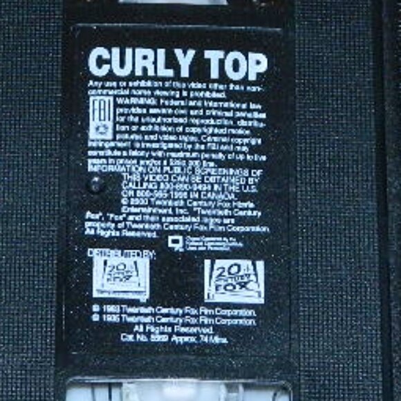 Shirley Temple CURLY TOP and HEIDI VHS Clamshell - Picture 4 of 11